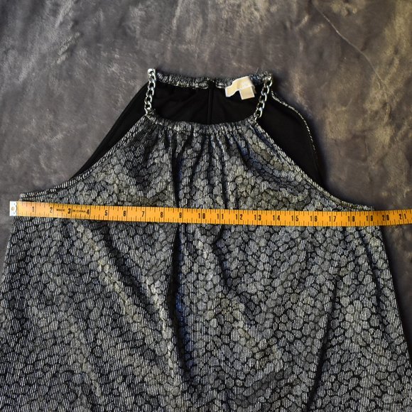 Michael Kors Black and Silver Metallic Halter Top - Picture 12 of 14